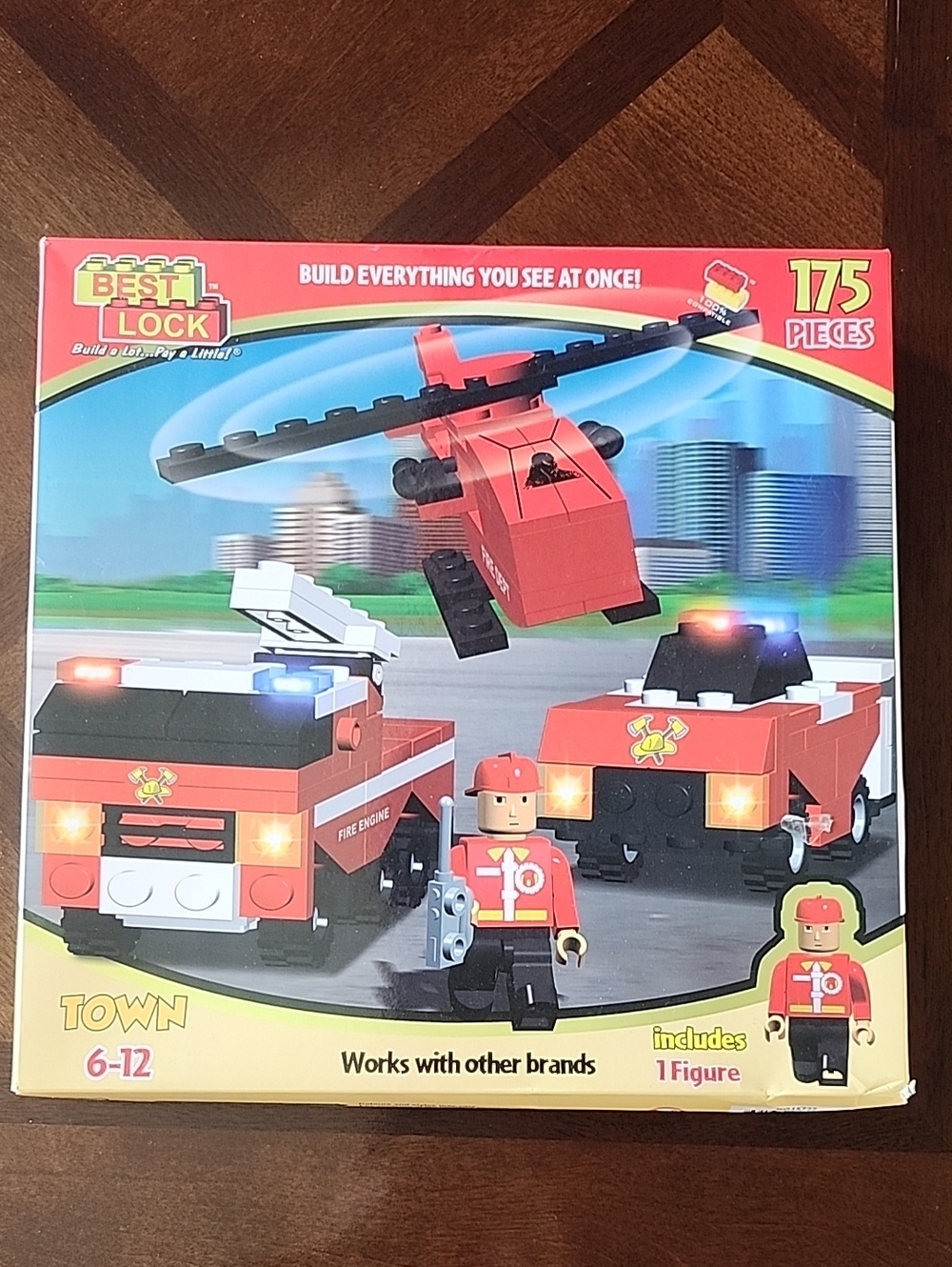BEST LOCK Town - Fire Engine Building Blocks Toy Set KG15727 **Missing Pieces**